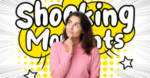 White Illustrative Shocking Moments Facebook Event Cover template