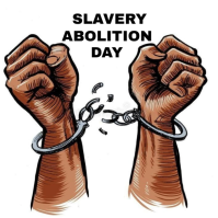 White Illustrative Slavery Abolition Day Instagram Post template