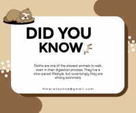 Weiß Sloths Retângulo médio Template