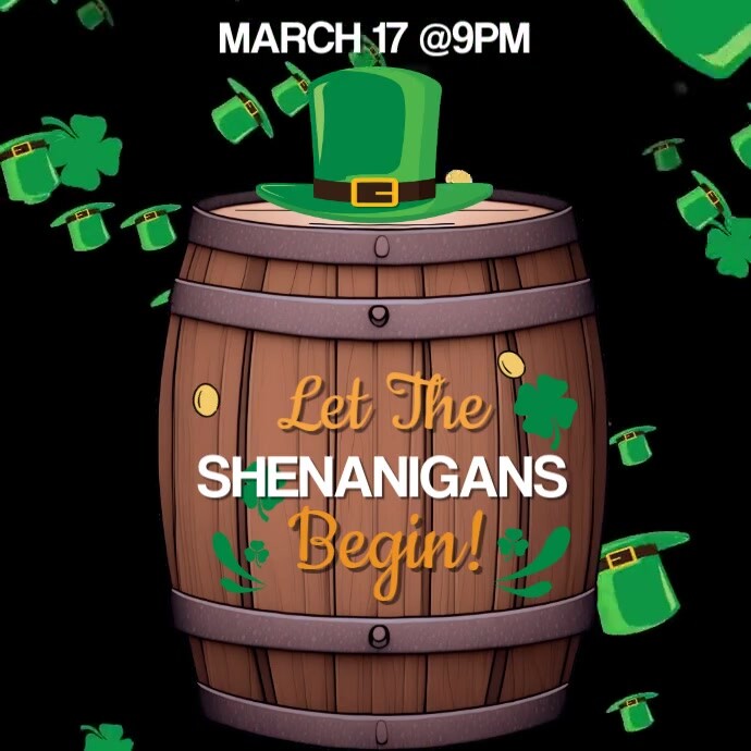 White Illustrative St Patrick's Day Party Ad Instagram Post template