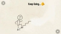 White Illustrative Stickman Motivation – When Life Gets Tough Animation Digital Display (16:9) template