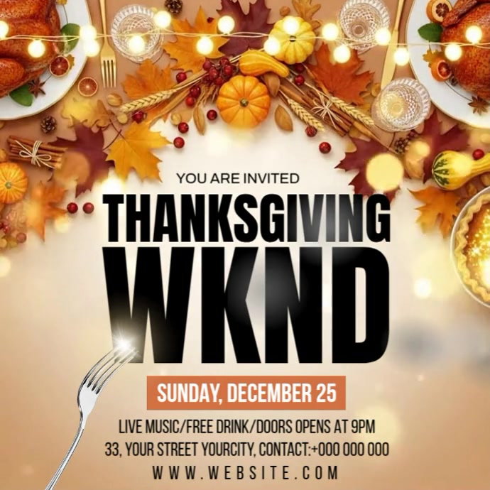 White Illustrative Thanksgiving Instagram Story Template PosterMyWall