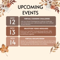 White Illustrative Thanksgiving Upcoming Event Instagram Post template
