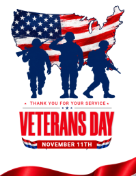 Hvid Veterans Day Poster Volantino Template
