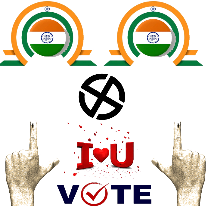 White Illustrative Voting Campaign Instagram Post Template | PosterMyWall