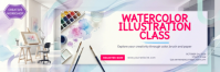 Hvid Watercolor Illustration Class Twitter 标题 Template