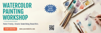 Hvid Watercolor Painting Workshop Twitter 标题 Template