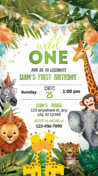 White Children's Birthday Party Instagram Story Template