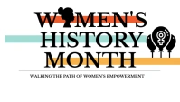 White Illustrative Women History Month Blog Header template