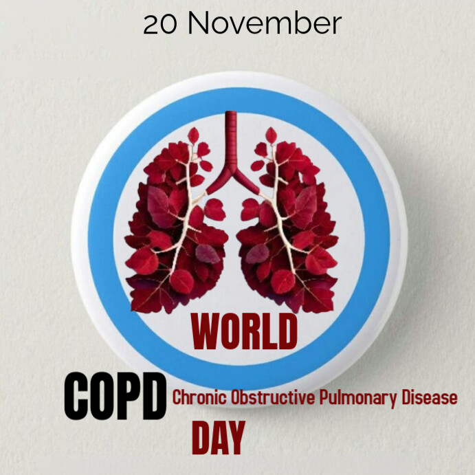 Modèle White Illustrative World Copd Day Template Instagram Post ...