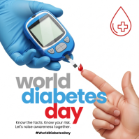 White Illustrative World Diabetes Day Instagram Post Instagram-Beitrag template