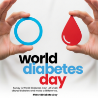 White Illustrative World Diabetes Day Instagram Post Instagram-Beitrag template