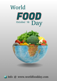 White Illustrative World Food Day  A4 template