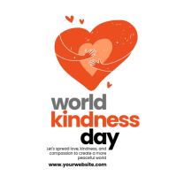 White Illustrative World Kindness Day Instagram Post template