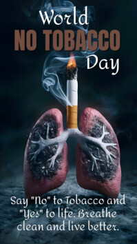 White Illustrative World No Tobacco Day Instagram Story Instagram-verhaal template