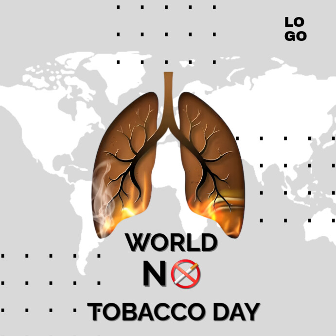White Illustrative World No Tobacco Day Instagram Post Template ...