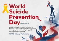 Putih World Suicide Prevention Day Carte postale Template