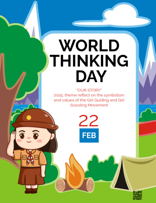 Copy of White Illustrative World Thinking Day Flyer (us Letter ...