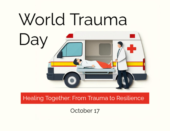 Plantilla de White Illustrative World Trauma Day Flyer (us Letter ...