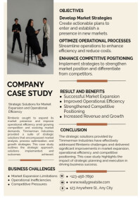 White Business Case Study A4 Template