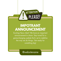 Important Announcement Template | PosterMyWall