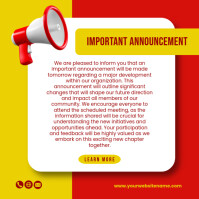 Important Announcement Template | PosterMyWall