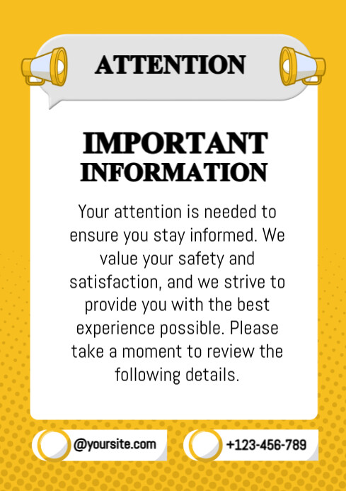 White  Important Information A2 template