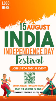 Wit Indian Independence Day Instagram Story Template