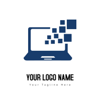 White  Information Technology Information And Communications Technology Industry Logo Logotyp template