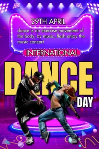 White International Dance Day  Pinterest Graphic Pinterest-Grafik template