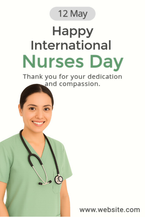 White International Nurses Day Instagram Post – Editable May 12 Nurse ...