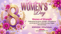 White International Women's Day Digital Display template