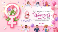 White International Women's Day Digital Display Video template