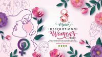 White International Women's Day Digital Display template