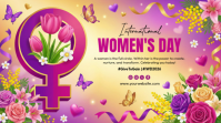 White International Women's Day Digital Display Affichage numérique (16:9) template