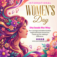 White International Women's Day Instagram Post template