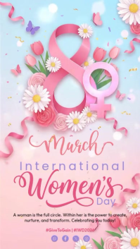 White International Women's Day Instagram Story Video Instagram-verhaal template