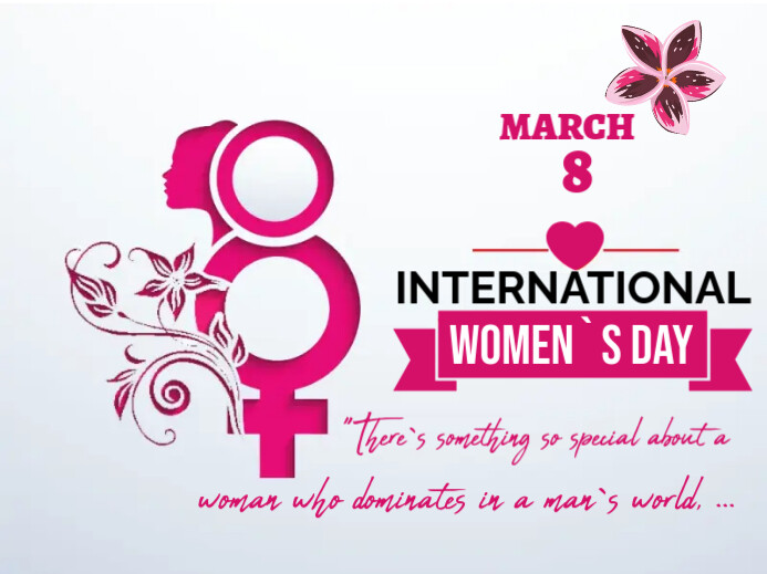 White  International Women`s Day , March 8 Yard Sign Sinal de jardim template