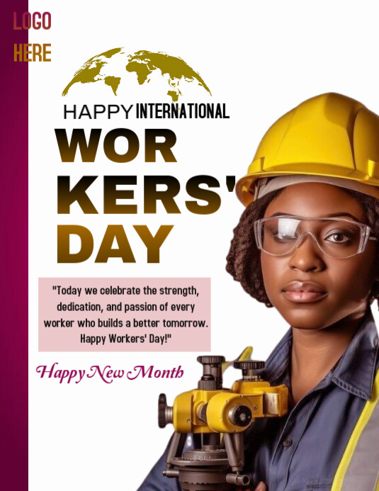 White International Workers Day  Flyer (us Letter) template