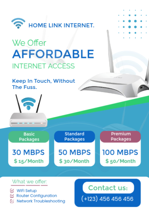 Internet Service Packages A2 Template | PosterMyWall