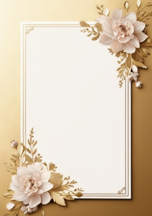 White Color Invitation White Invitation Card A3 Template | PosterMyWall