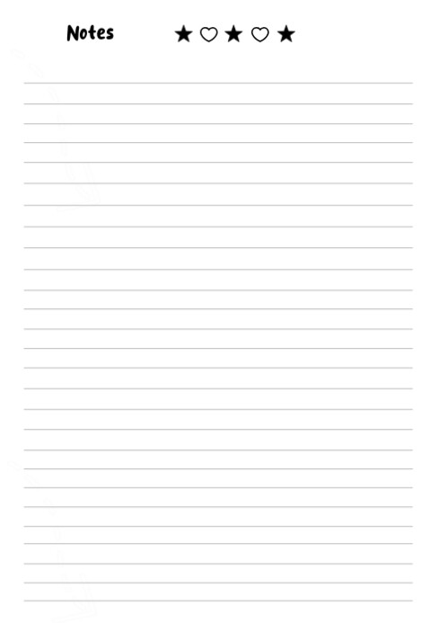 January Note Template Plantilla de White January Notes A4 | PosterMyWall