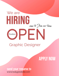 Biały Job Hiring Flyer Template