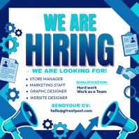 White Job Recruitment Instagram Post template