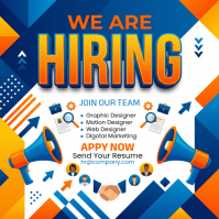 White Job Recruitment Instagram Post template