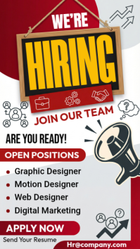 White Job Recruitment Instagram Story template