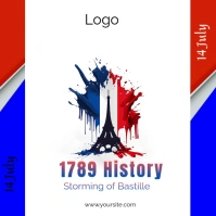White Joyful 1789 I History  Logo template