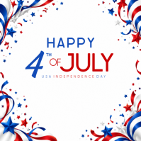 White 4th of July Celebration Iphosti le-Instagram Template