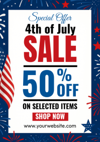 Blanc 4th of July Sale A4 Template
