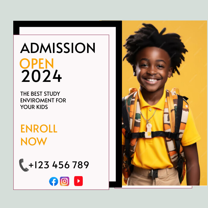 White Joyful Admission Open Instagram Post Template | PosterMyWall
